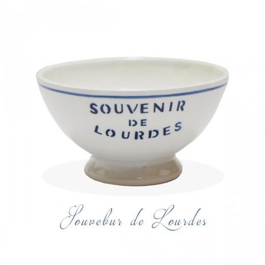 フランス アンティーク カフェオレボウル ルルドの泉 souvenir de