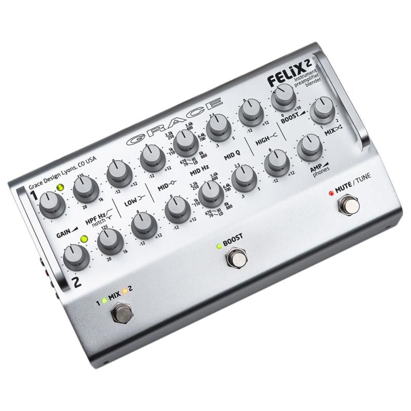 GRACE designのFELiX2（フェリックス 2）は、2chの「楽器用プリアンプ
