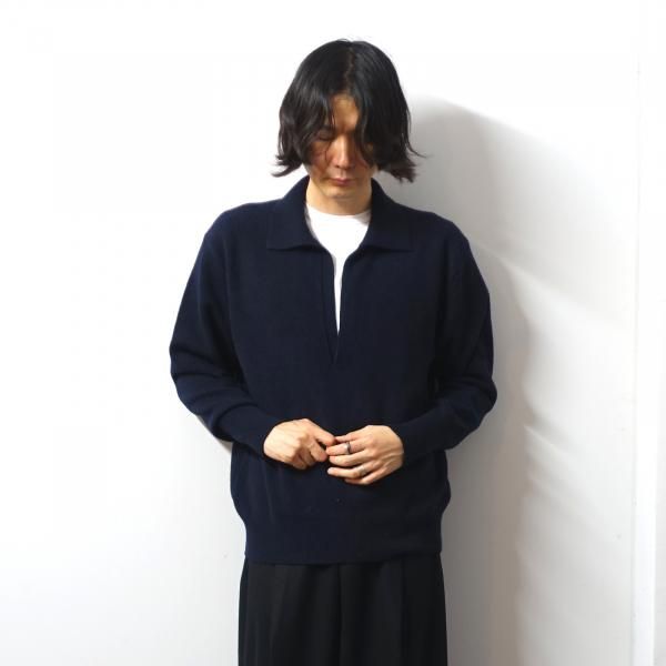 ssstein(シュタイン)/EXTRA FINE WOOL KNIT SKIPPER LS/DARK NAVY 通販