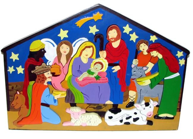 Handicraft ナティビティ（キリスト降誕）セット 21×29×1.8cm - 【Fair