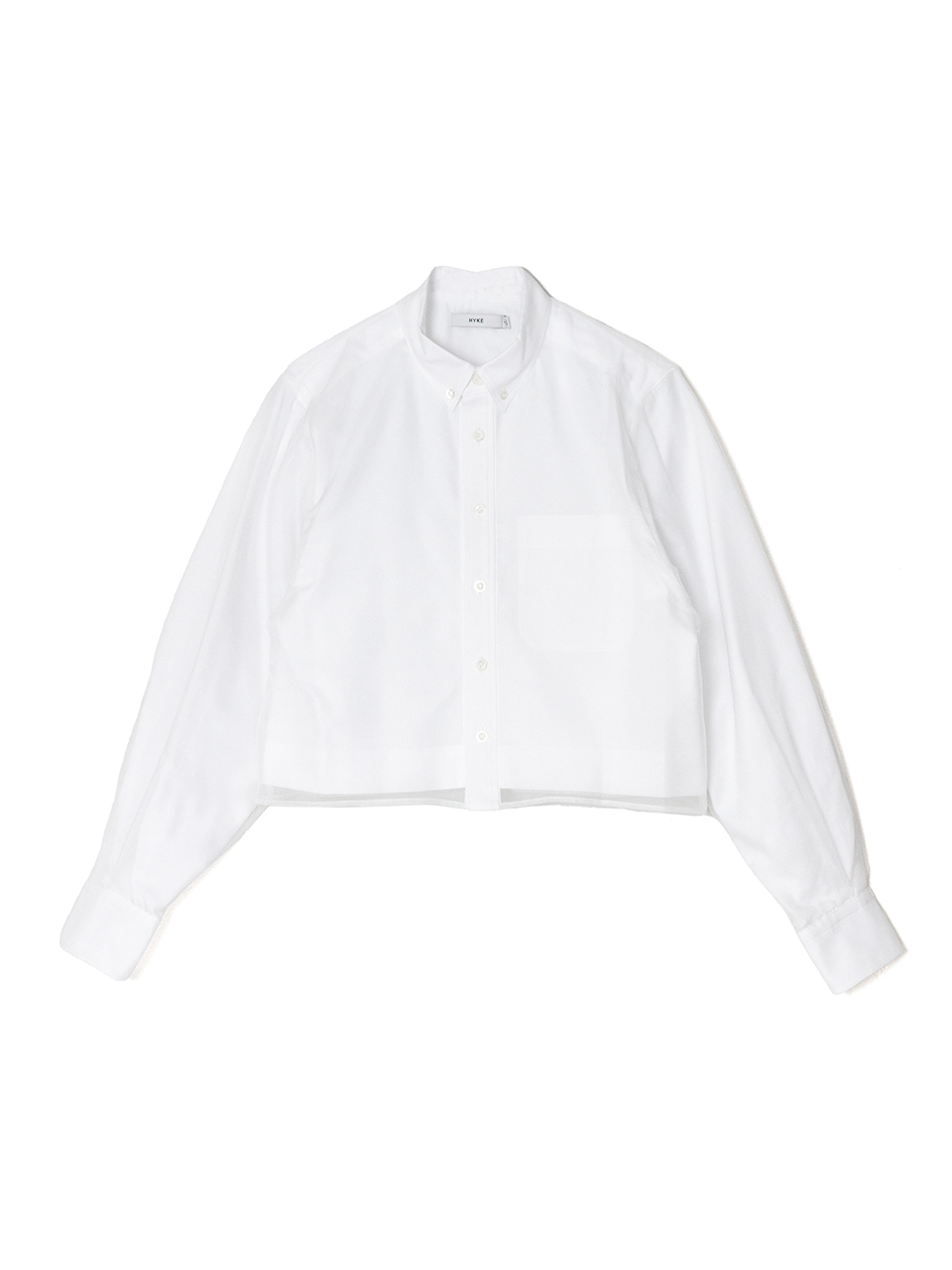 LAYERED OXFORD SHEER SHIRT レイヤードオックスフォードシャツ HYKE