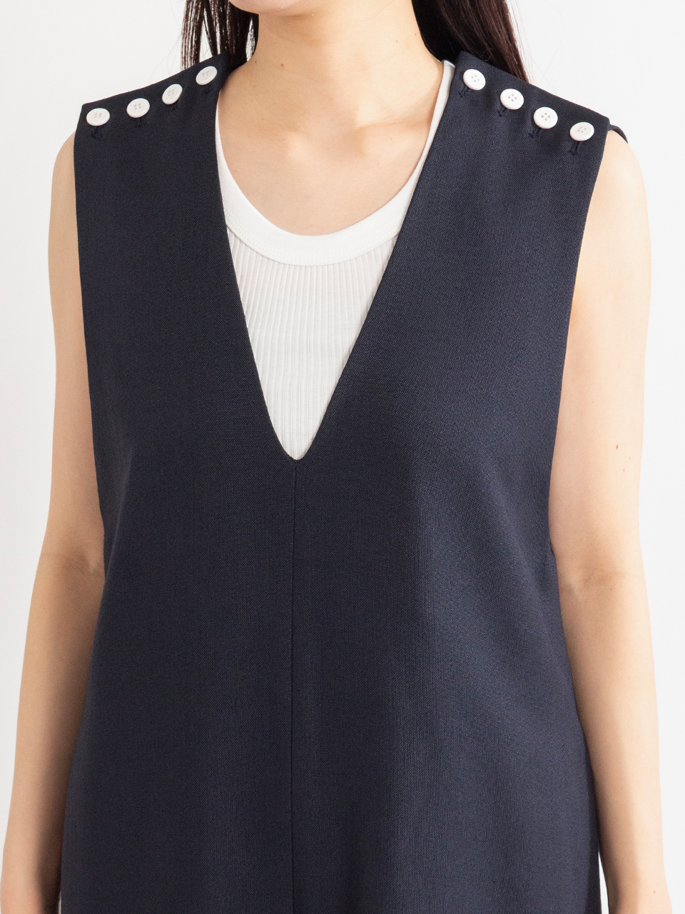 SAILOR V-NECK JUMPSUIT-セーラーブイネックジャンプスーツ-HYKE