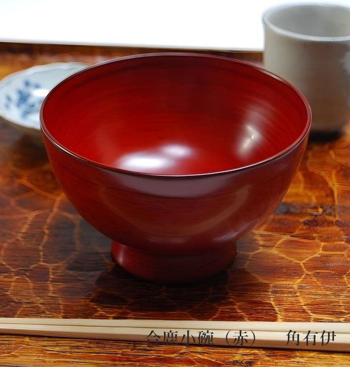 角有伊 漆器 椀 シンプルデザイン 座々椀（赤） 角有伊 : GALLERY掌
