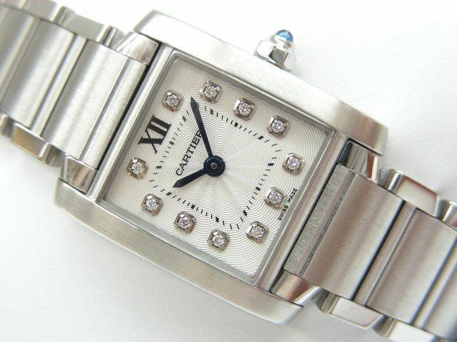 カルティエ タンクフランセーズ SM レディース 11Pダイヤ - 腕時計専門