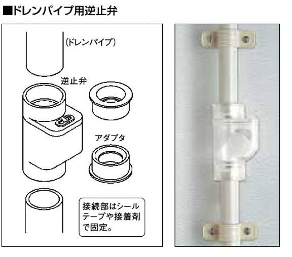 オーケー器材 ドレンパイプ用逆止弁 K-HDV2516 (VP管サイズ16～25用)