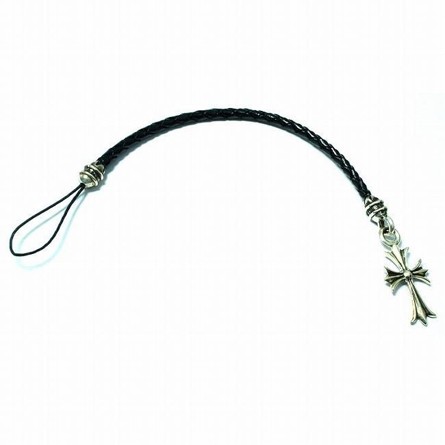 クロムハーツ タイニーCHクロス付 携帯ストラップ【CHROME HEARTS】CH