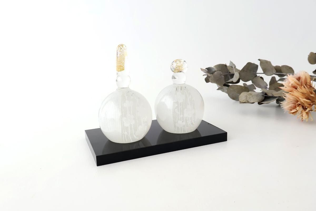 白花のお雛様｜ガラス｜金津沙矢香｜和食器通販｜うちる｜和食器の皿