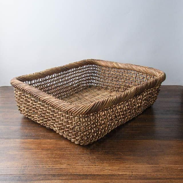 あけび 角スカシ籠 大｜北欧､アンティーク調にも 作家物｜FRANK暮らし
