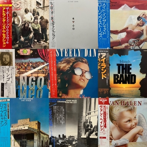 新入荷・中古レコード】日本盤帯付き洋楽ロックのLPを50枚買い取りまし