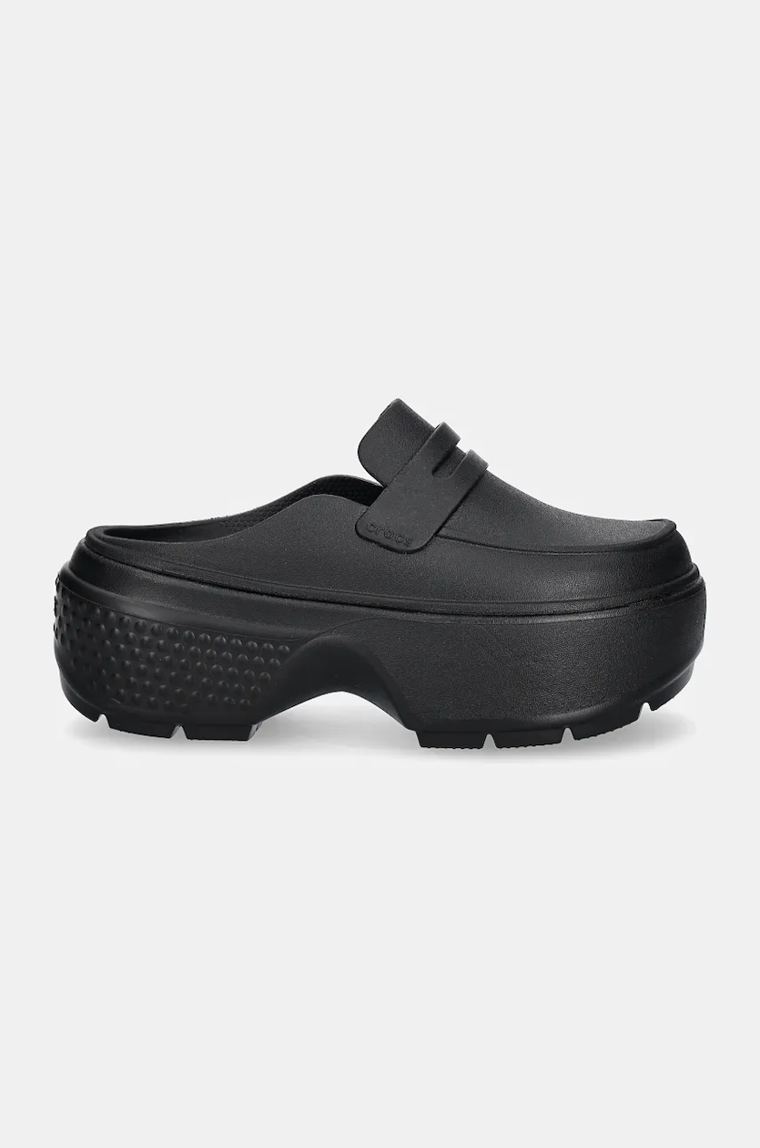 Crocs sliders Stomp Loafer Clog women's black color 209937 at PRM US