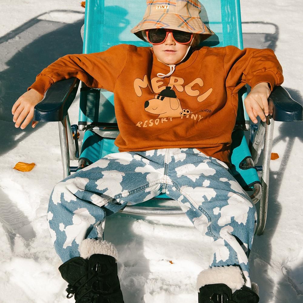 SALE】tinycottons TINY POODLE BAGGY JEANS blue grey タイニー