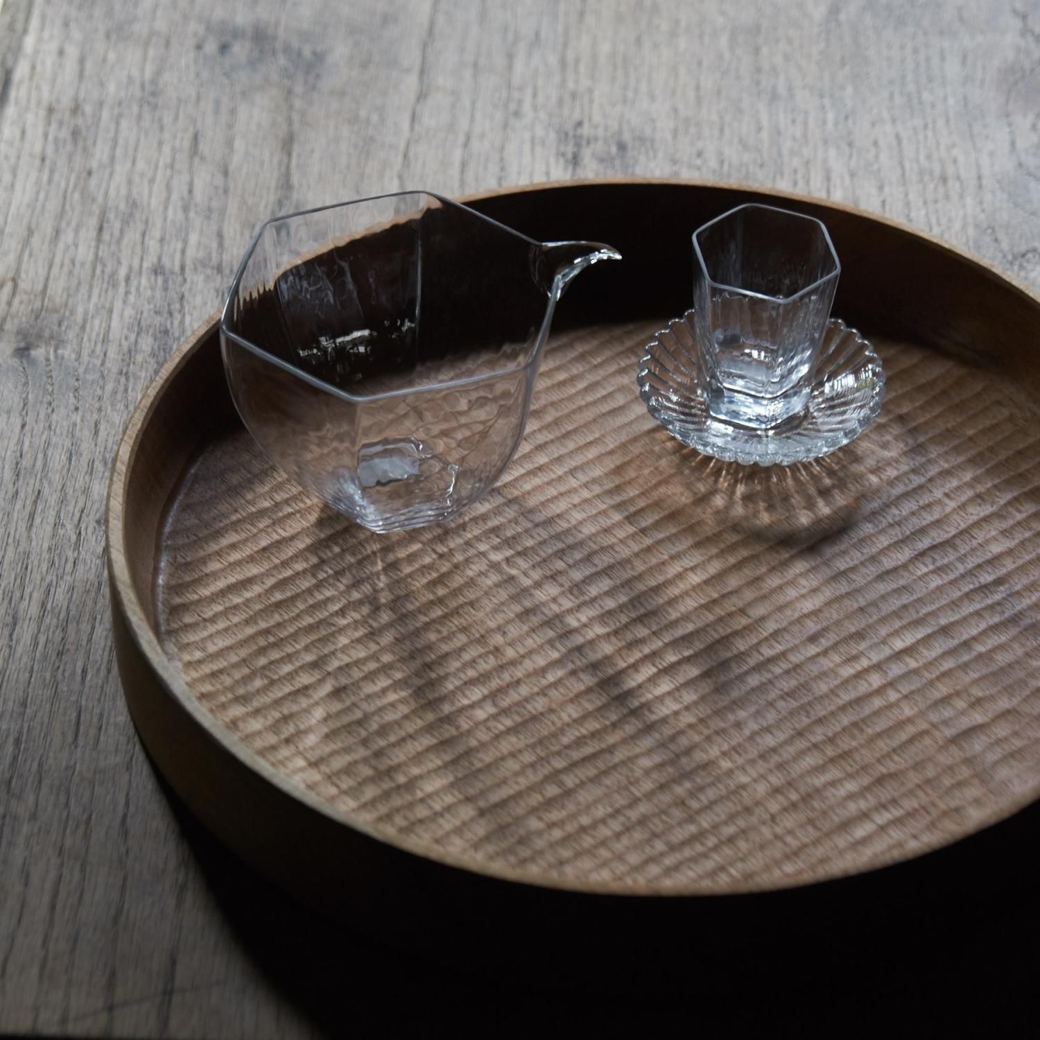 堀 宏治の深丸盆 30cm (ブラックウォルナット・サクラ・くるみ)