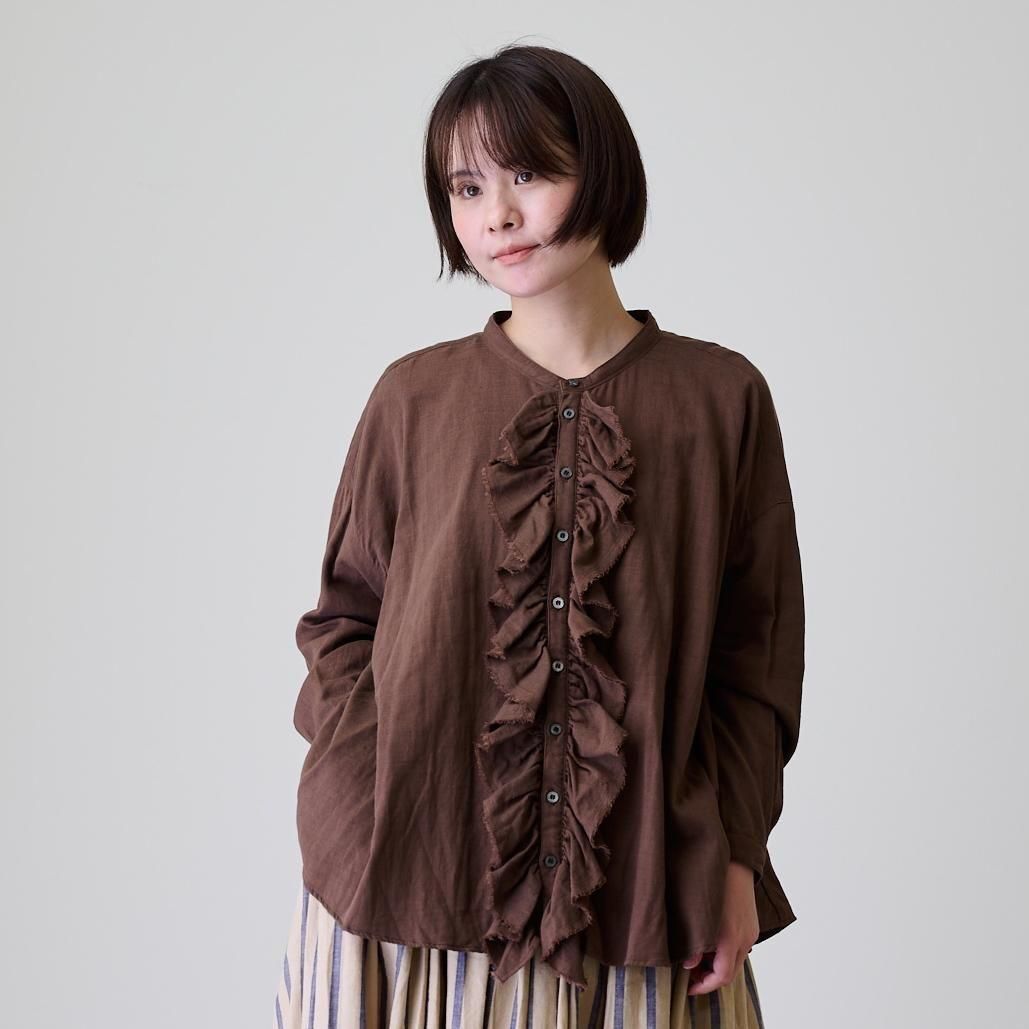 suzuki takayuki ruffled blouse（2color） - poooL (online shop)