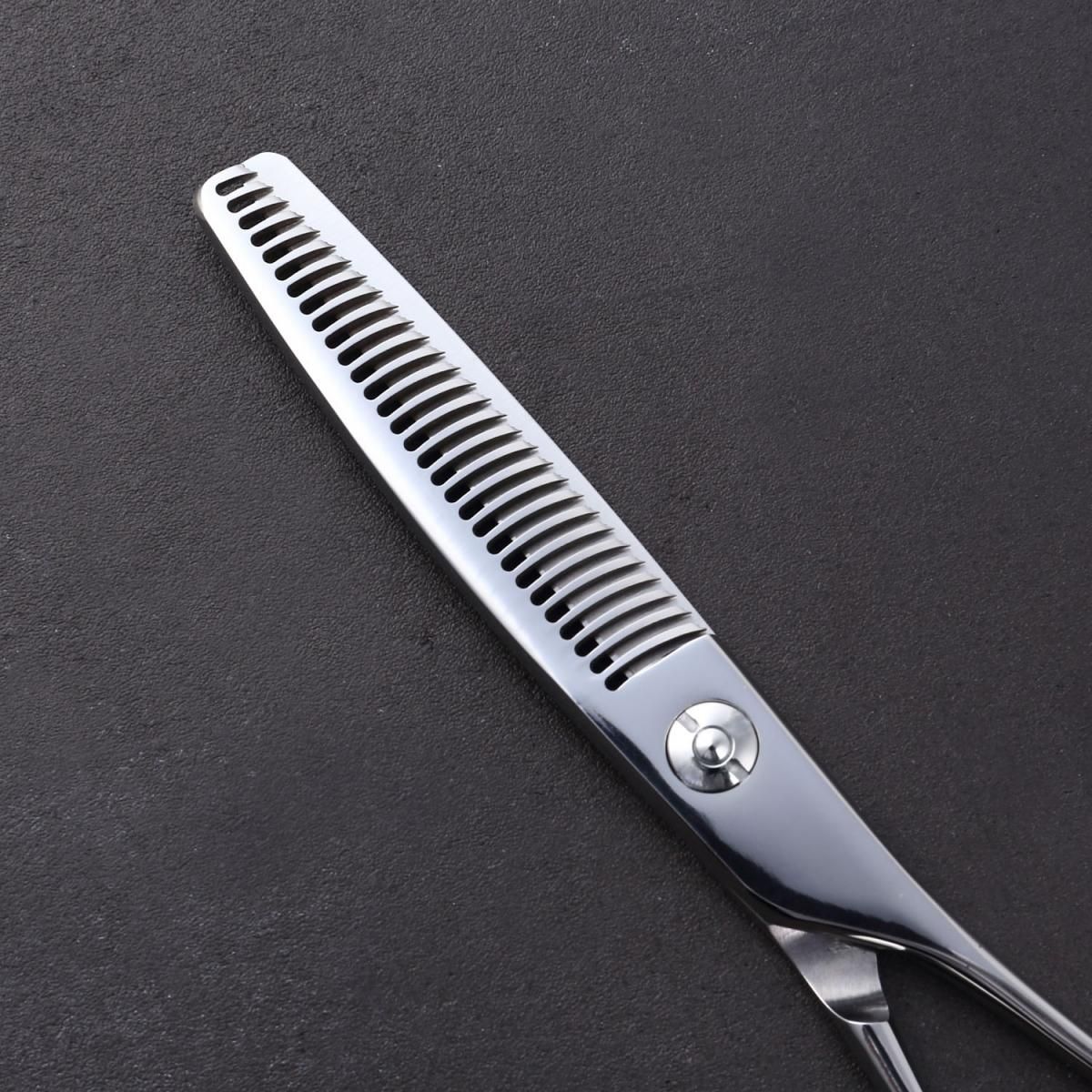 快適に切れる理美容師プロ用セニングシザー跡が残りづらい人気の溝無し