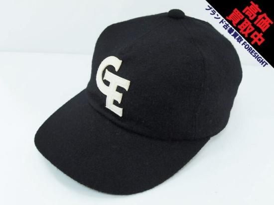 GOODENOUGH 'GE WOOL CAP'ウール キャップ アップリケ 黒 ブラック