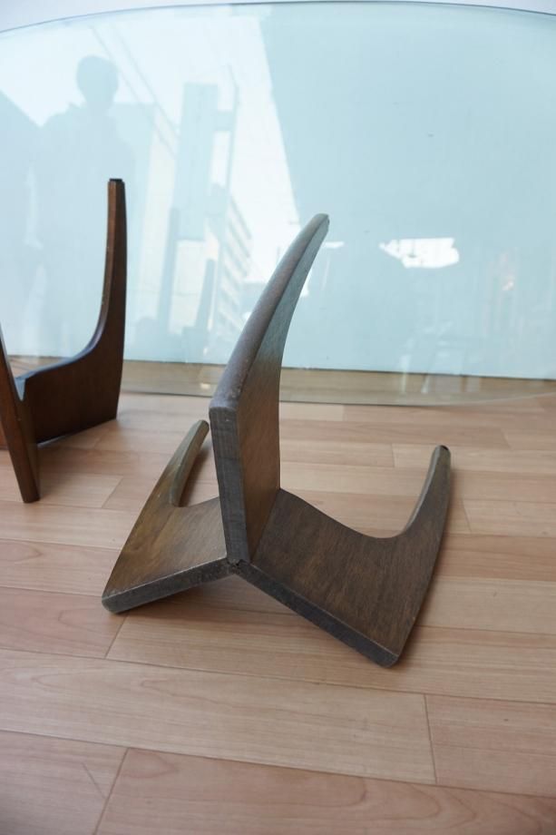 1960's ヴィンテージ ミッドセンチュリー ガラストップ ローテーブル