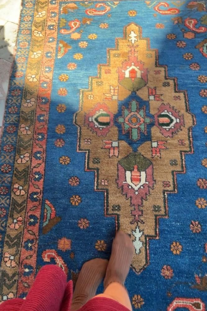 オールド絨毯/トルコ絨毯・ニーデ・チャマルド/約207×117cm - 手織り