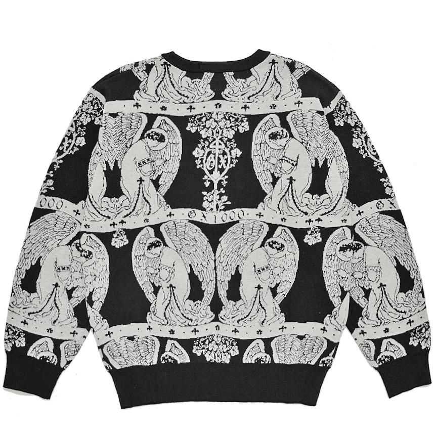 GX1000 JACQUARD CREWNECK / GREY (ジーエックスセン カーディガン