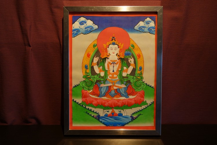 仏画 タンカ 四臂観音 仏像｜大阪の仏画販売｜多羅堂