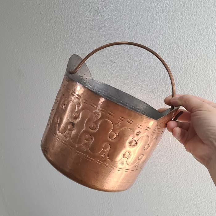 イタリア蚤の市・古道具・ブロカント・金属・銅バケツ(L) | 旅する