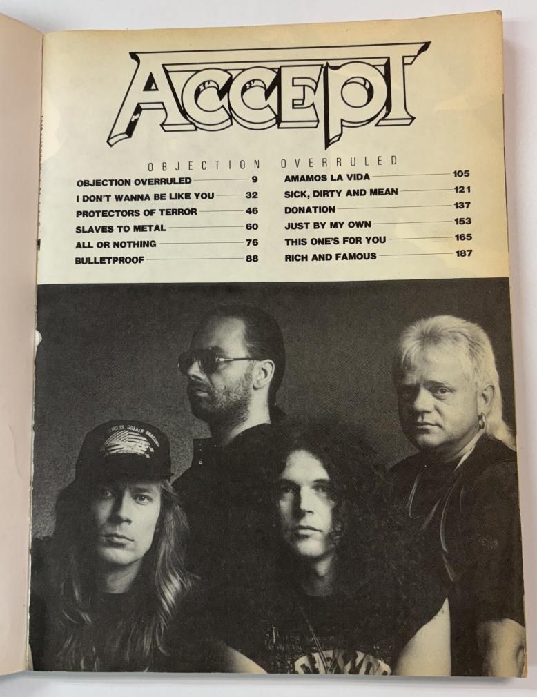 アクセプト バンドスコア ACCEPT Objection Overruled オブジェ