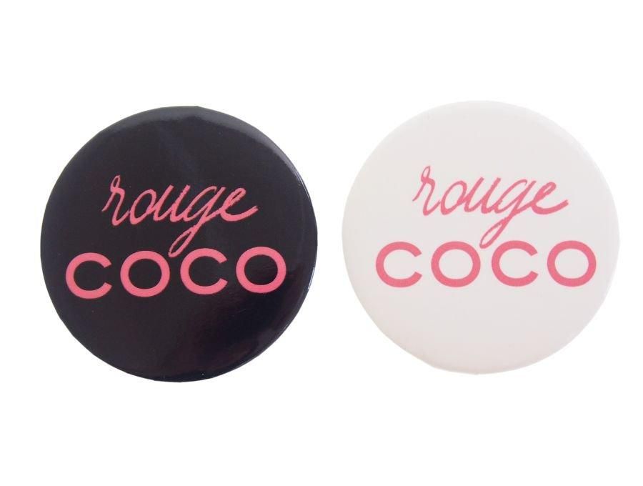 シャネル ノベルティ 缶バッジ rouge COCO ルージュココ ブローチ 5個