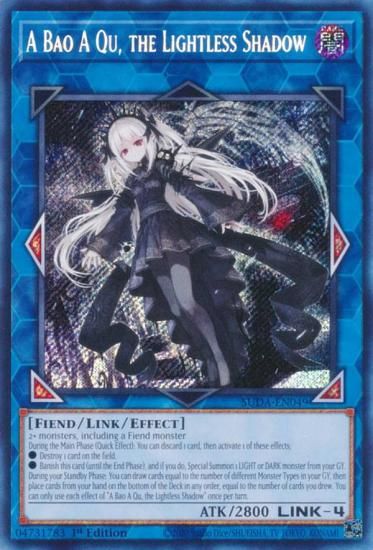 遊戯王 SUDA-EN049 光なき影 ア＝バオ・ア・クゥー (英語版 1st