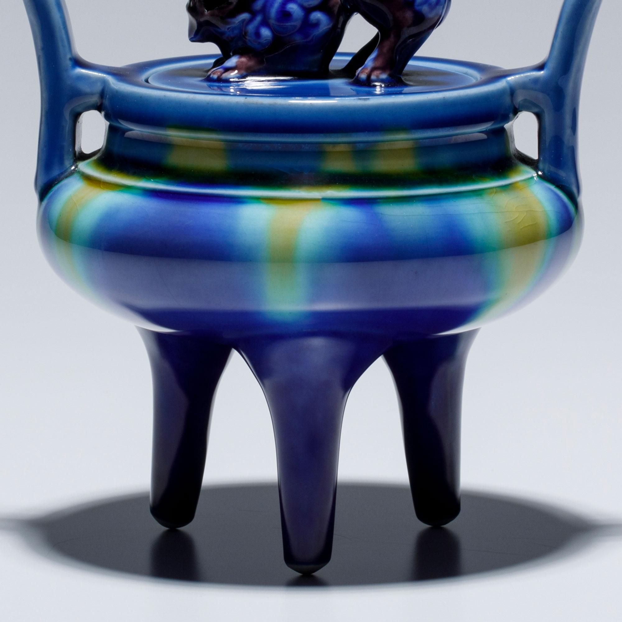 人間国宝 三代徳田八十吉作 香炉 燿彩 - 九谷満月公式オンラインショップ