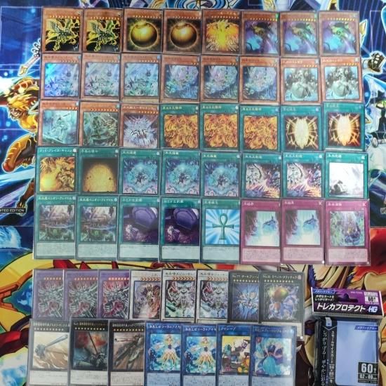 遊戯王 氷水ラーデッキ ラーの翼神竜デッキ 構築済みデッキ スリーブ