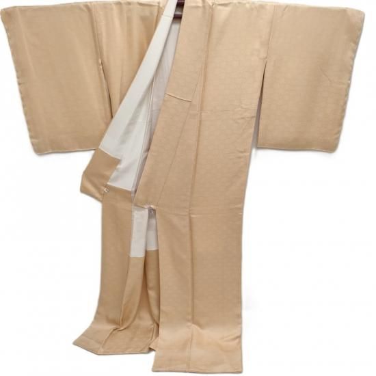 色無地 藤井寛 小葵紋 蜂蜜色 フォーマル 式事 茶道着物 御仕立上り