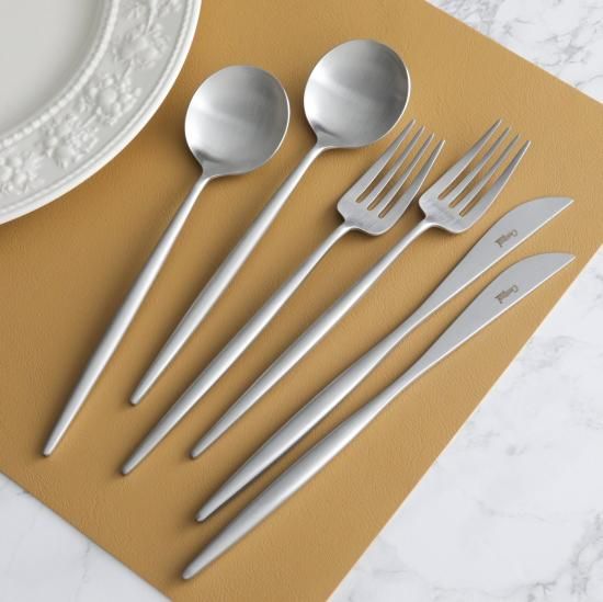 クチポール Cutipol ムーンマット シルバー カトラリーセット 3本