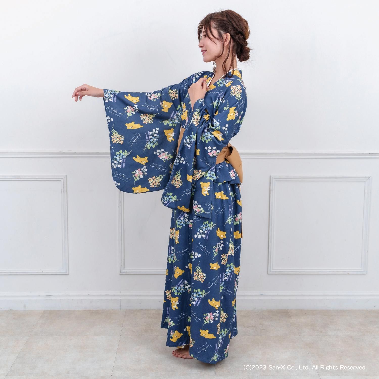 ゆる着物リラックマデザイン（ホリデーガーデン）CP-167 - Yuruwa*