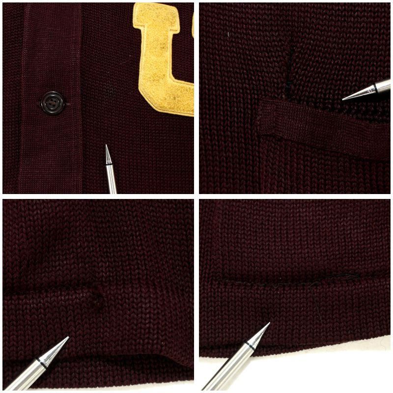 40s USA製 vintage Wilson ウィルソン レタード ウール ニット