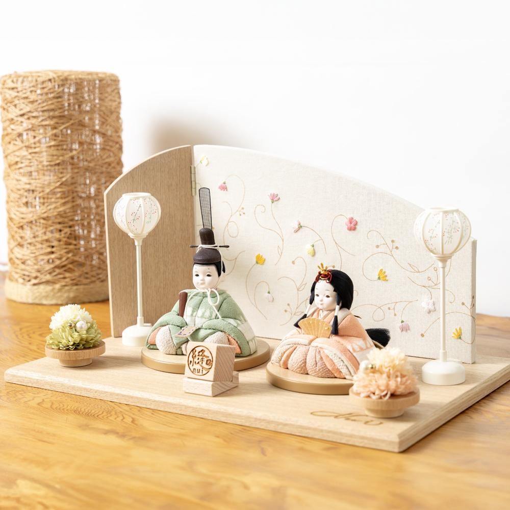 雛人形 親王飾り】縫nui /木目込親王飾り（草木染衣裳）セット