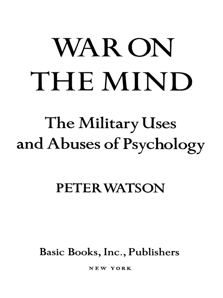 Watson Peter - War On The Mind | PDF