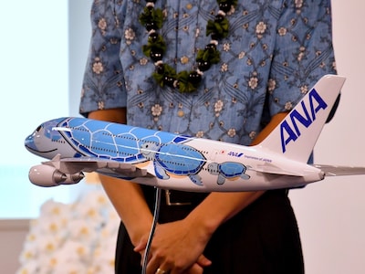 ANA、ホノルル線のA380特別塗装デザインを「空飛ぶウミガメ」に決定