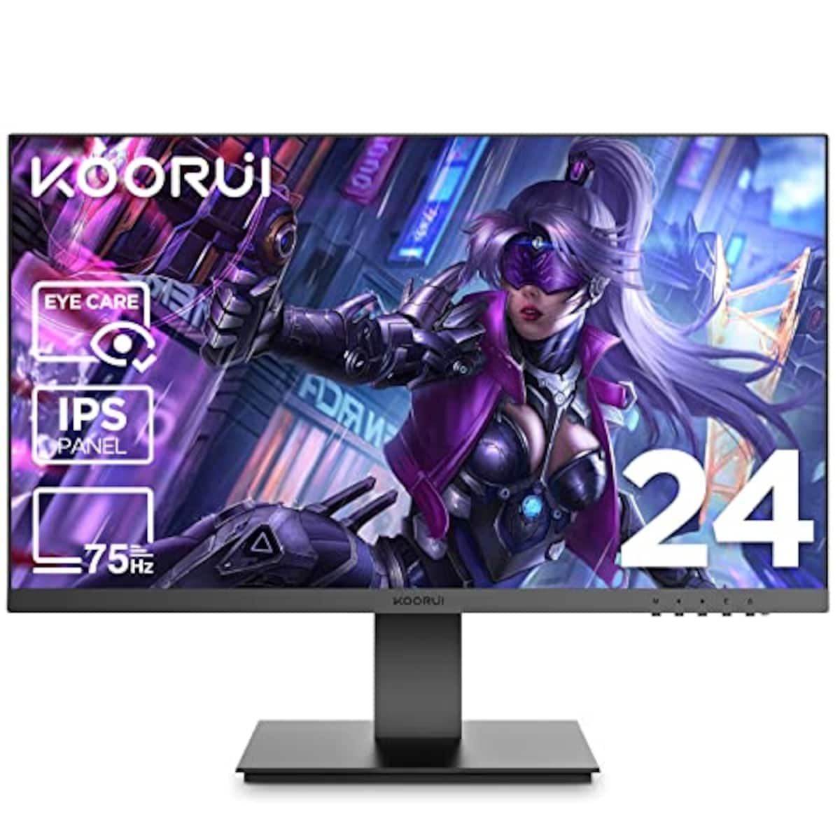 KOORUIのKOORUI ゲーミングモニター 24インチフルHD VA 非光沢 1ms
