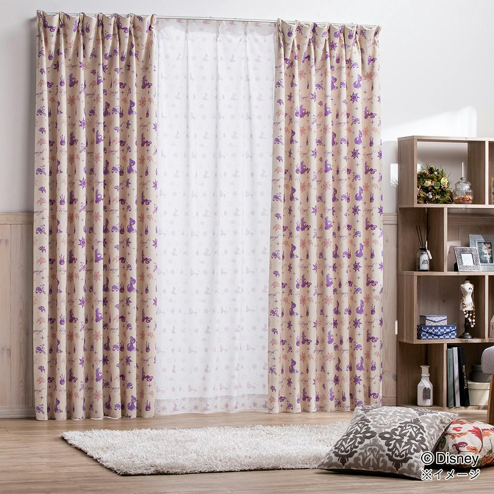 ディズニー 4枚組セットカーテン ラプンツェル 100×200cm 遮光(販売