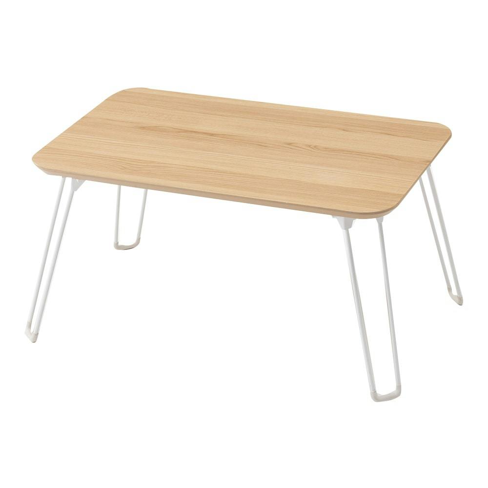 木目調鏡面折りたたみテーブル ナチュラル 45×30cm T1 | テーブル・机