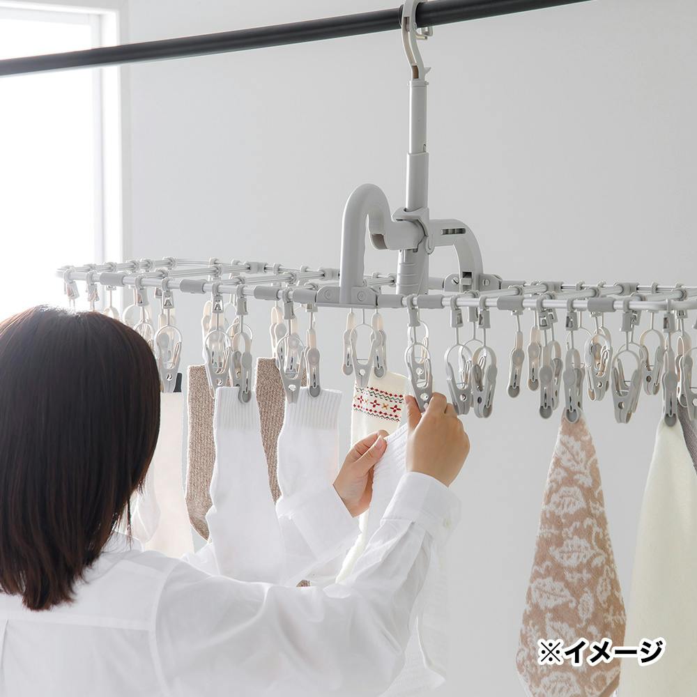 楽干し・楽カケ アルミ洗濯ハンガー 52ピンチ | 洗濯物ハンガー 通販