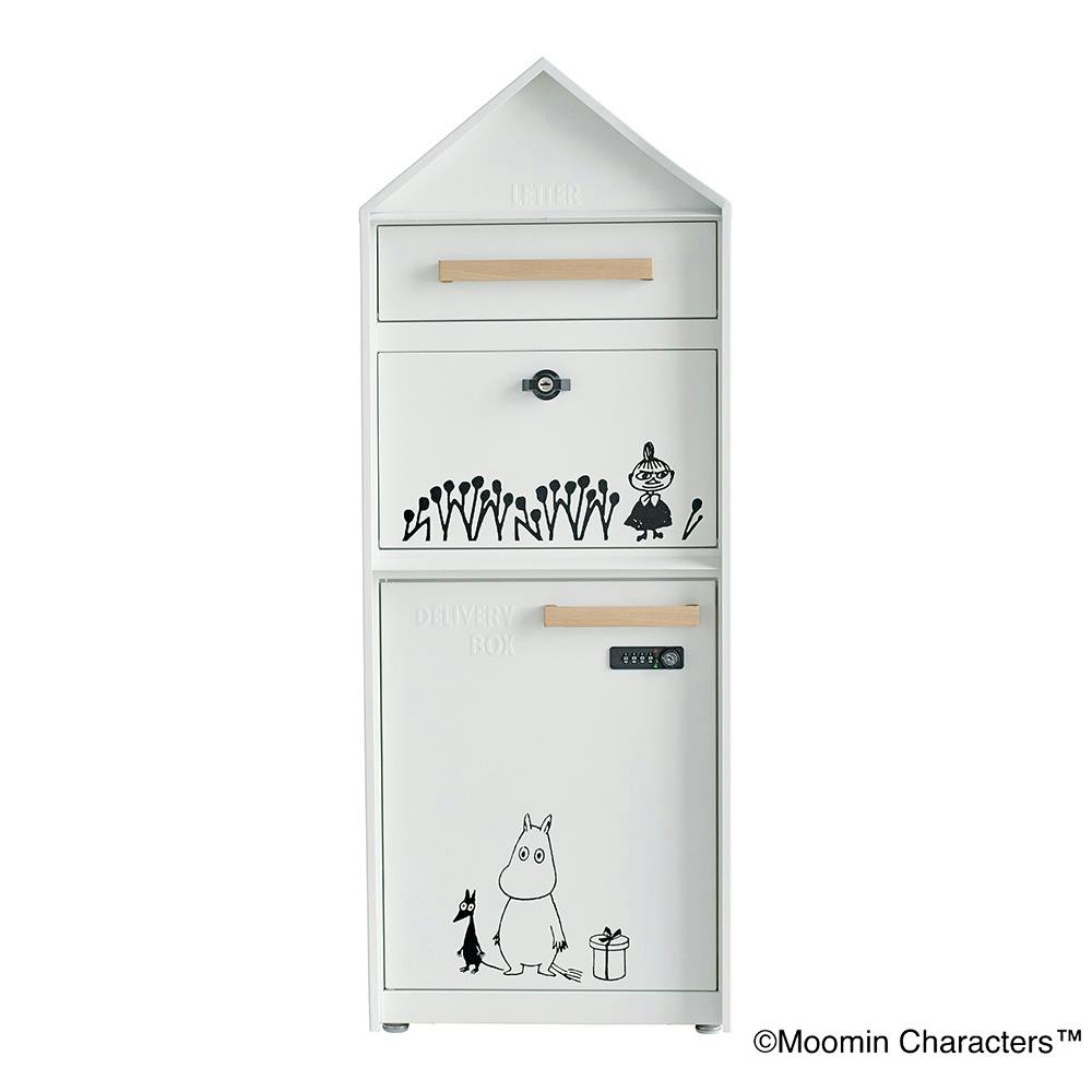 宅配BOX付ポスト MOOMIN ムーミン M25-0013 幅38cm 高さ101cm 奥行32.2