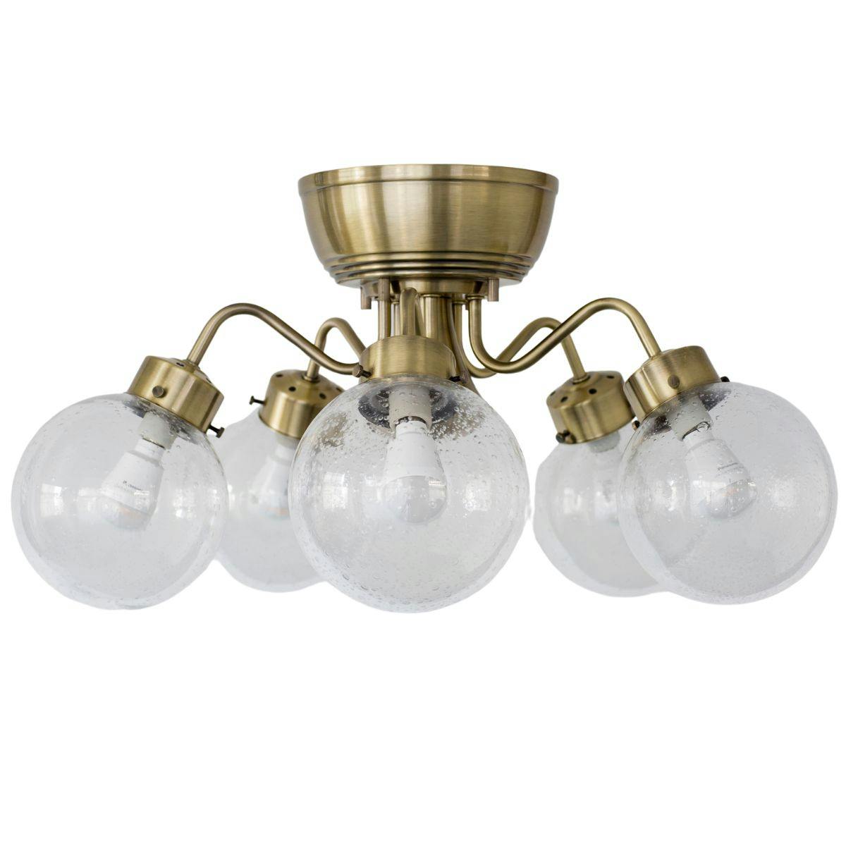 村上工作所 CAROL5 シャンデリア 5灯 ゴールド クリアバブル 電球なし