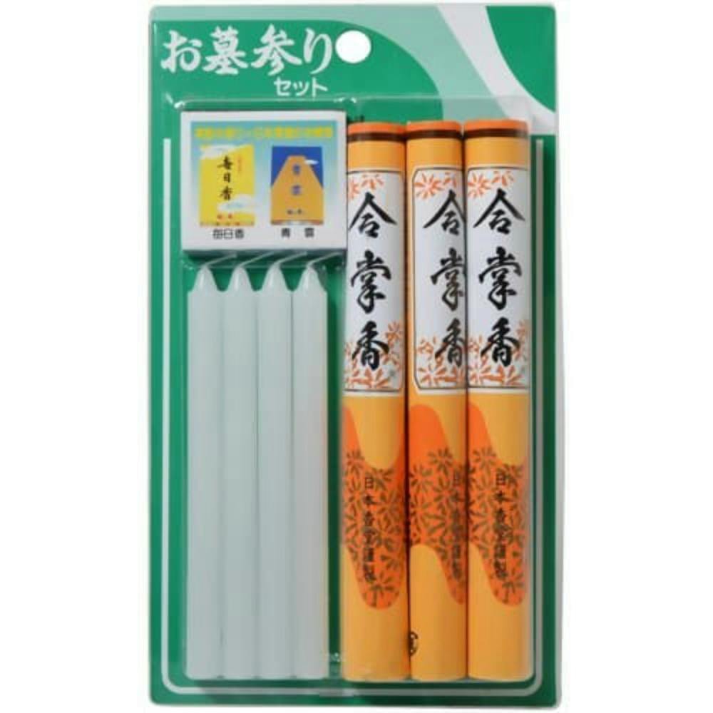 毎日香 お墓参りセット ×1点【送料込み】 ＃hrm-4902125137004 | 神棚