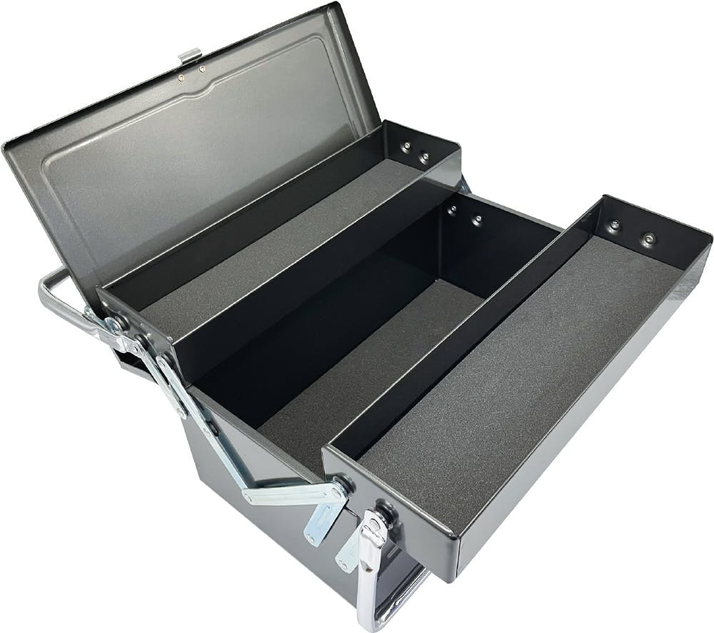 SIGNET 両開きツールボックス ブラック SG350 工具箱 持ち運び 収納