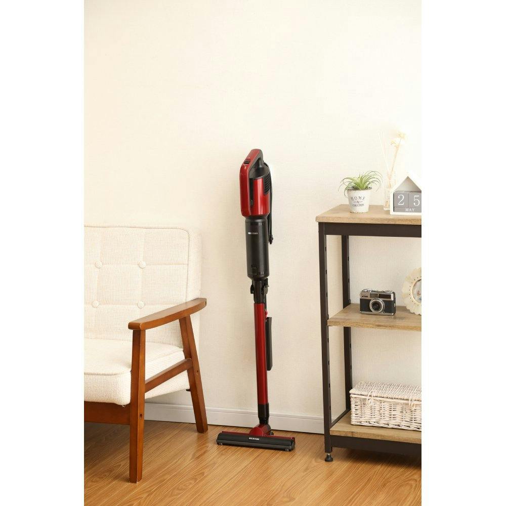 アイリスオーヤマ 極細軽量スティッククリーナー IC-SBA6-R レッド