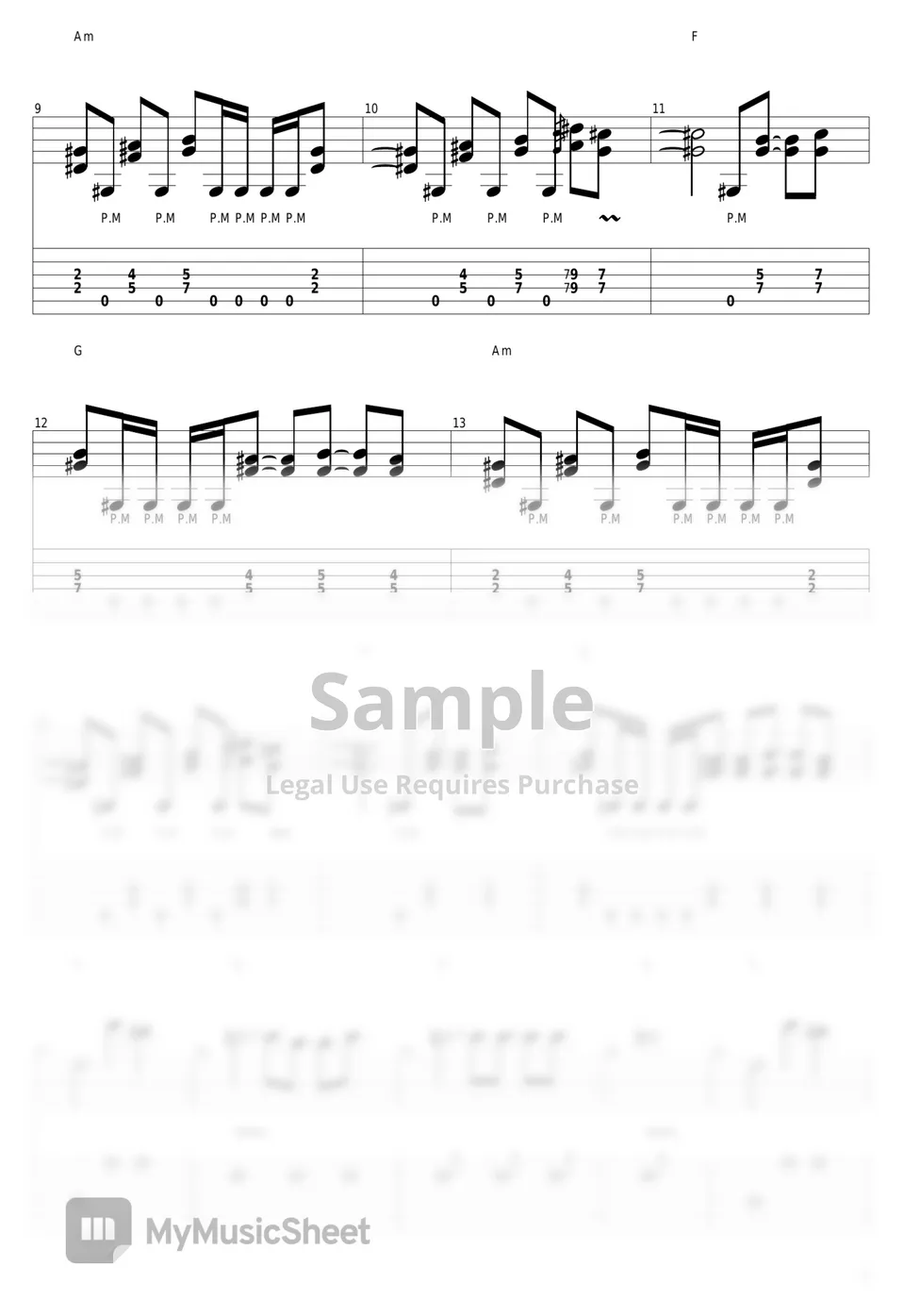 X JAPAN - Silent Jealousy エレクトリックギタータブ+五線譜PDF