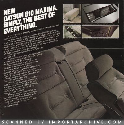 1981 Datsun 810 Brochure (Late Version w/ Diesel) - ImportArchive