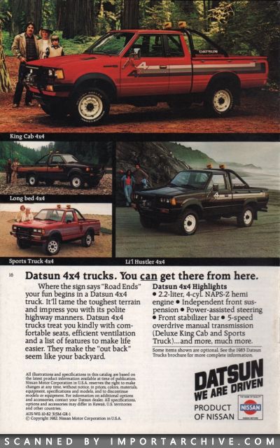 1983 Nissan Full Lineup Brochure (Early Version) - ImportArchive