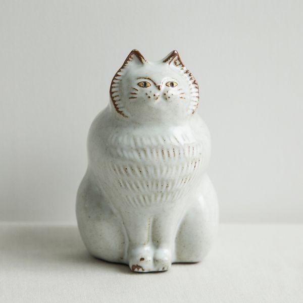 sen/動物のオブジェ TWIN CATS -思わず撫でたくなる、長毛猫のオブジェ