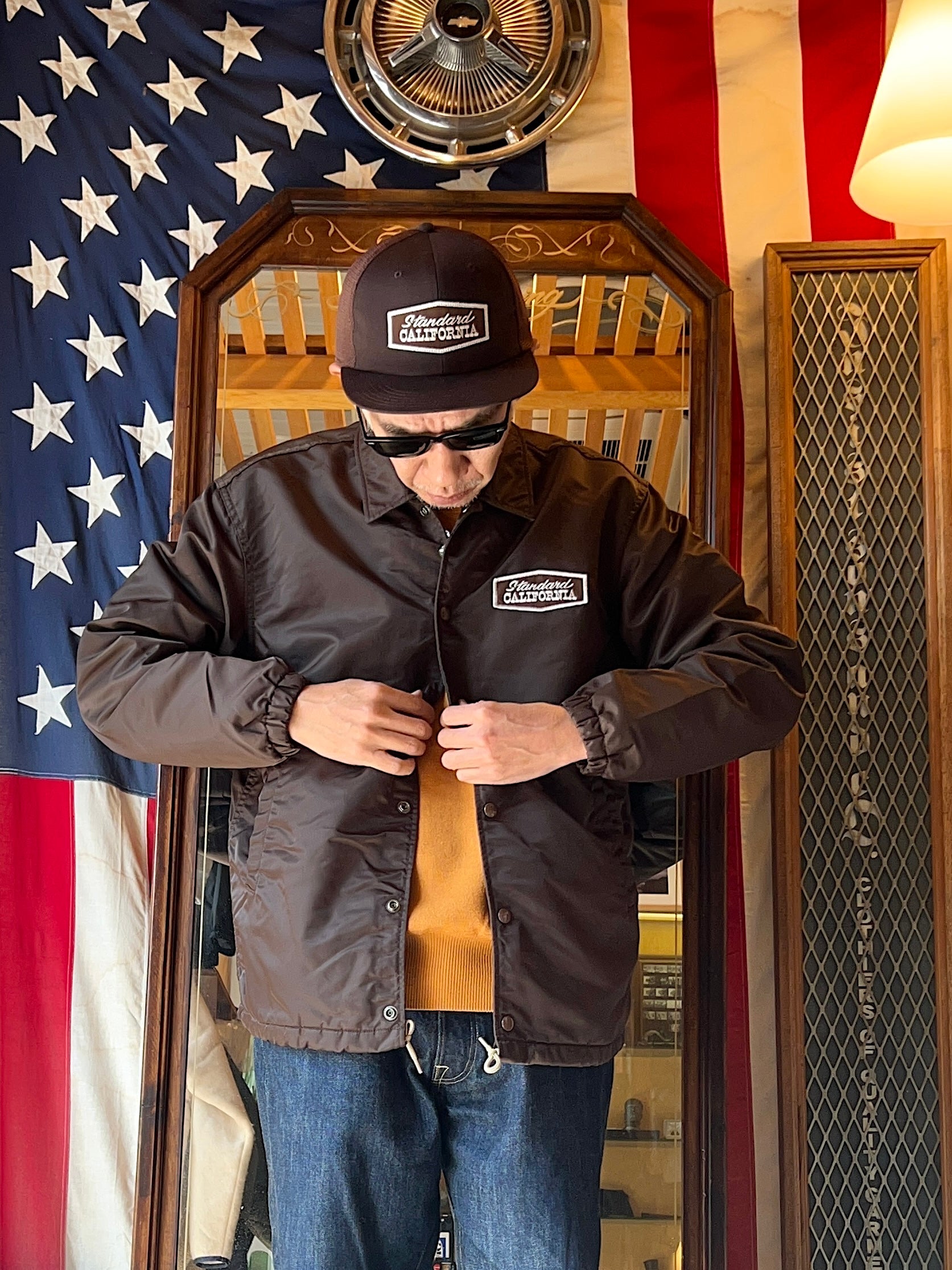 SD Stadium Logo Patch Coach Jacket – insist-stack.store